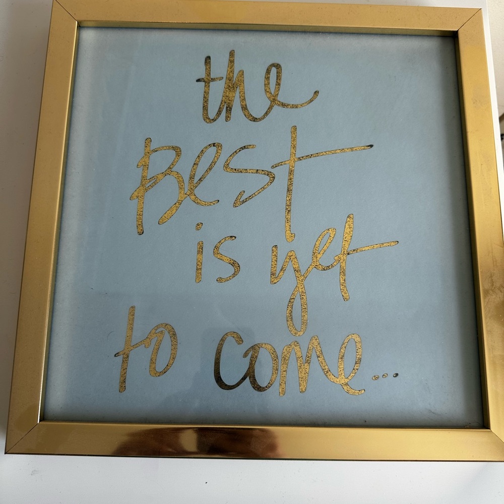 Gold Framed Inspirational Wall Art